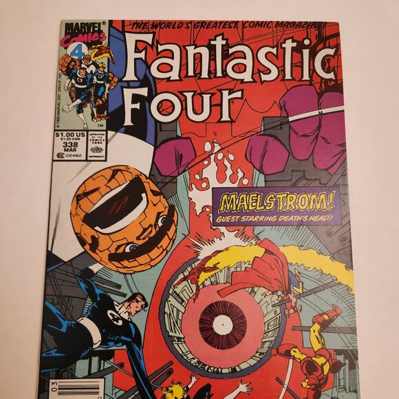 Fantastic Four #338 (1990) Marvel Comics Iron Man & Thor Ms. Marvel Newstand NM - Picture 1 of 14